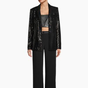 Milly Alexa Peaked Sequin Blazer